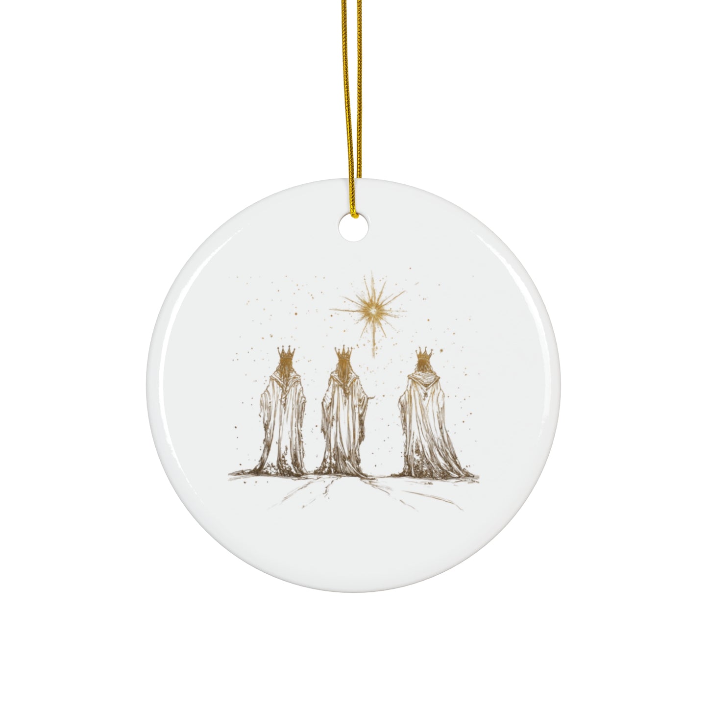 3 Kings - Ceramic Ornament, circle or snowflake