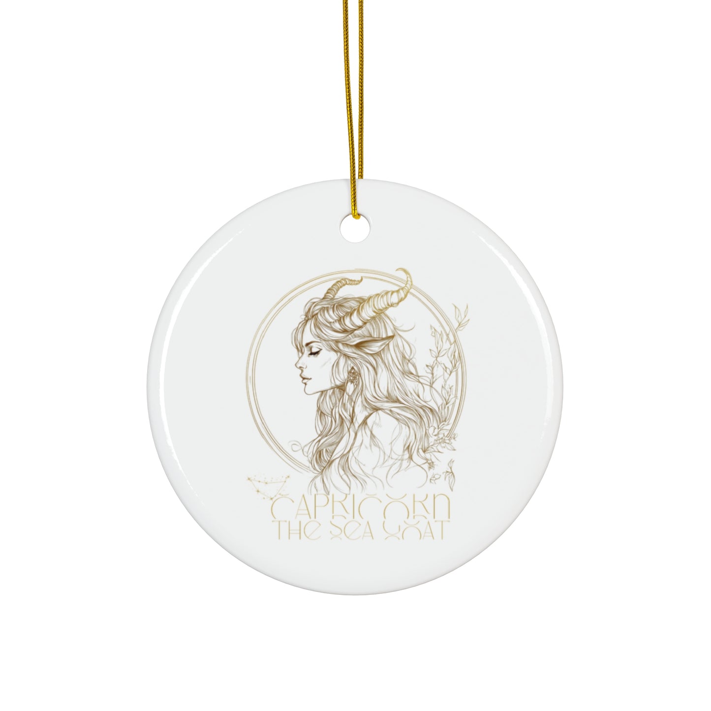 Capricorn the sea goat - Ceramic Ornament, circle or snowflake