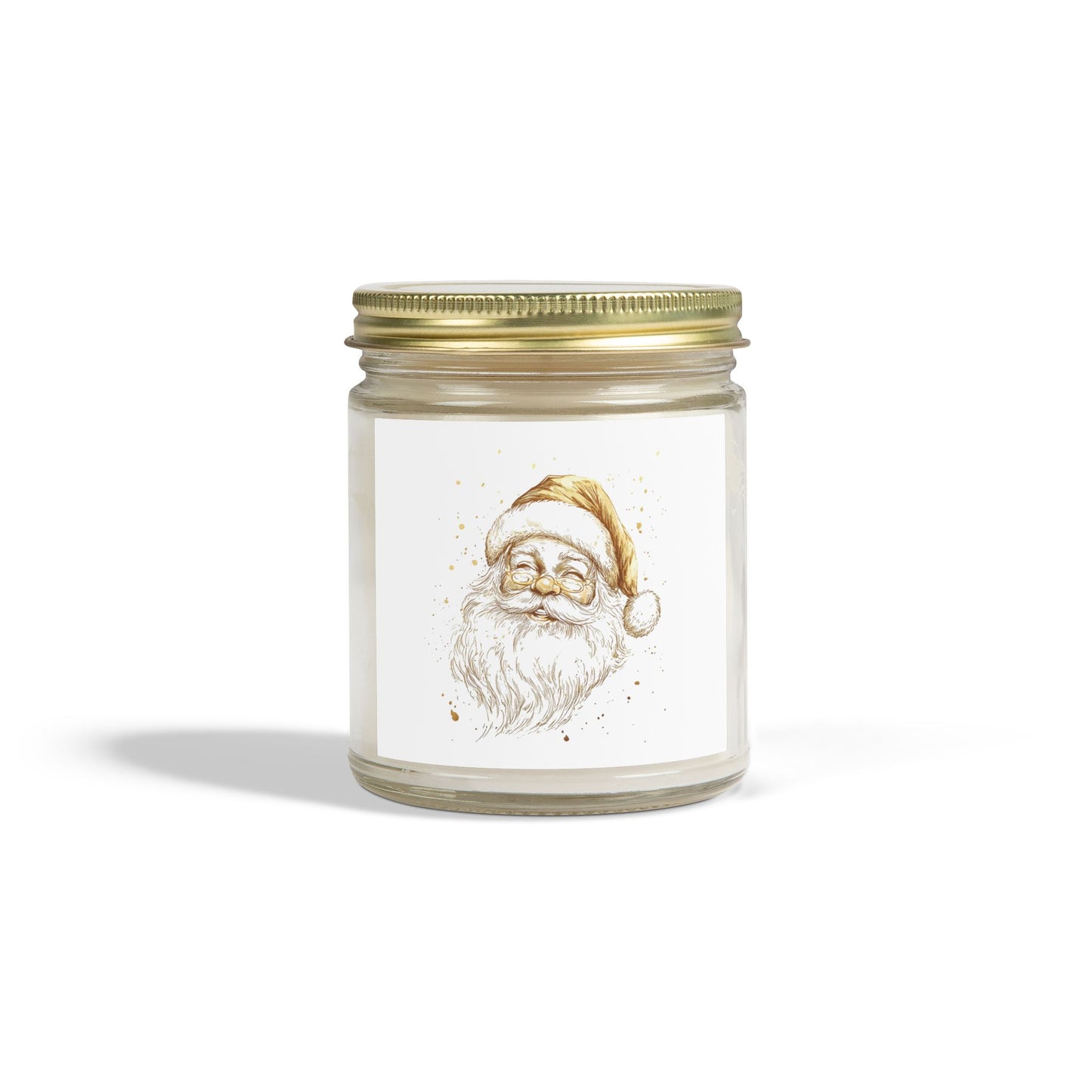 Santa Scented Candle, Coconut Apricot Wax (4oz, 9oz)