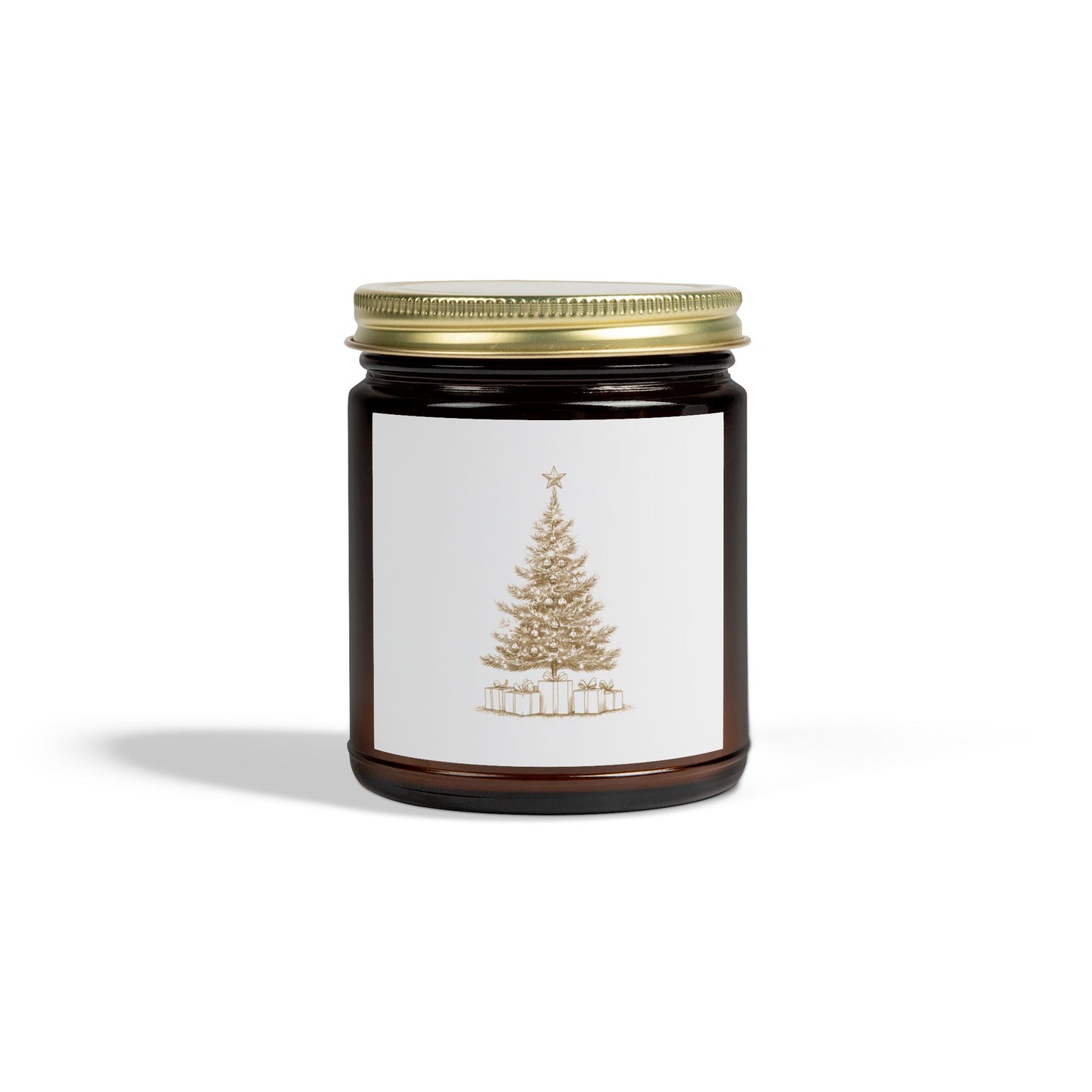 Christmas Tree Scented Candle, Coconut Apricot Wax (4oz, 9oz)