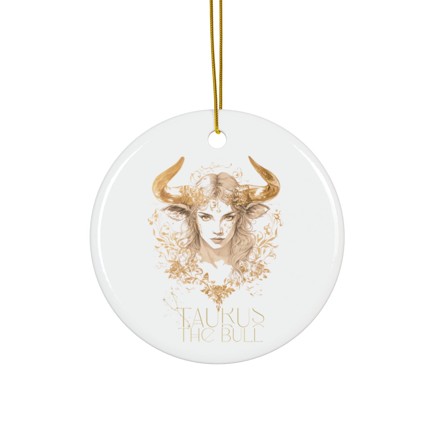 Taurus the bull - Ceramic Ornament, circle or snowflake