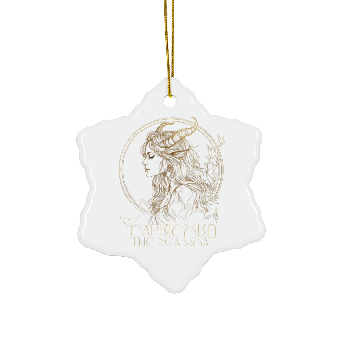 Capricorn the sea goat - Ceramic Ornament, circle or snowflake