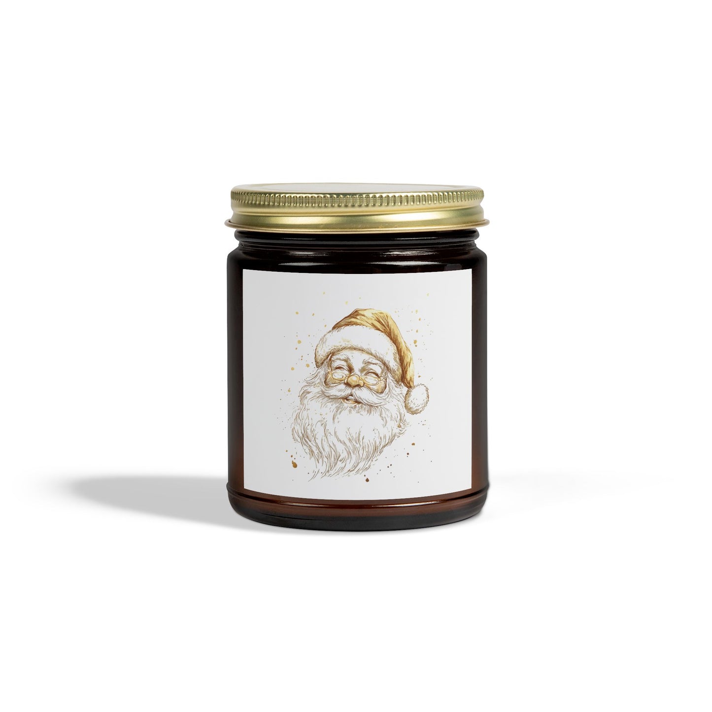 Santa Scented Candle, Coconut Apricot Wax (4oz, 9oz)