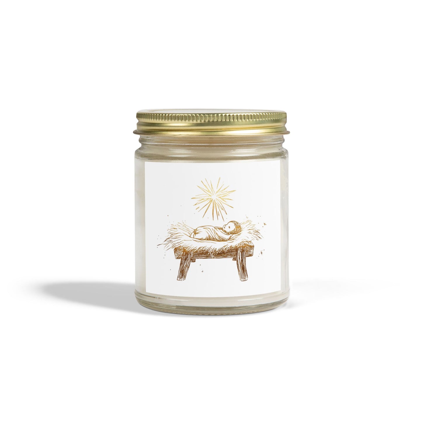 Baby Jesus Scented Candle, Coconut Apricot Wax (4oz, 9oz)