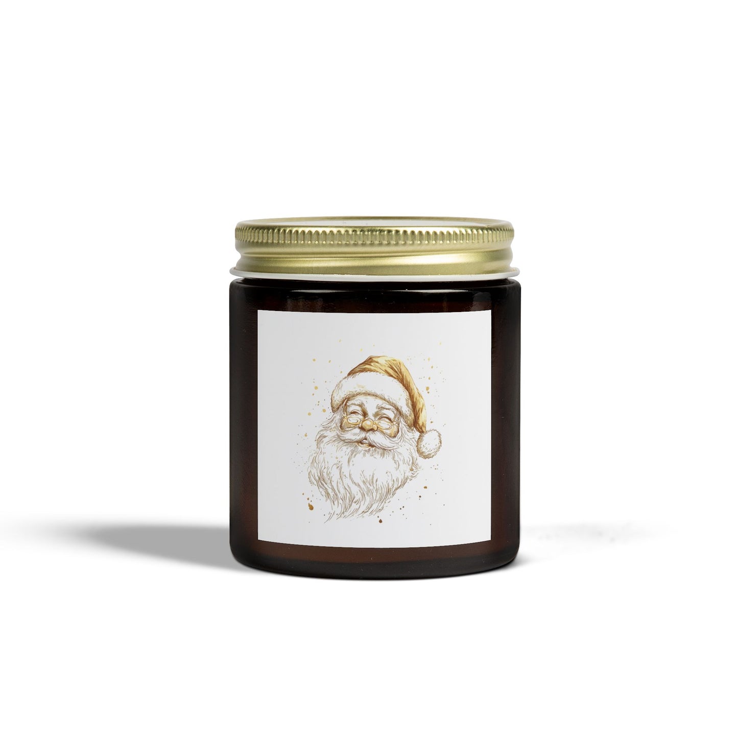 Santa Scented Candle, Coconut Apricot Wax (4oz, 9oz)