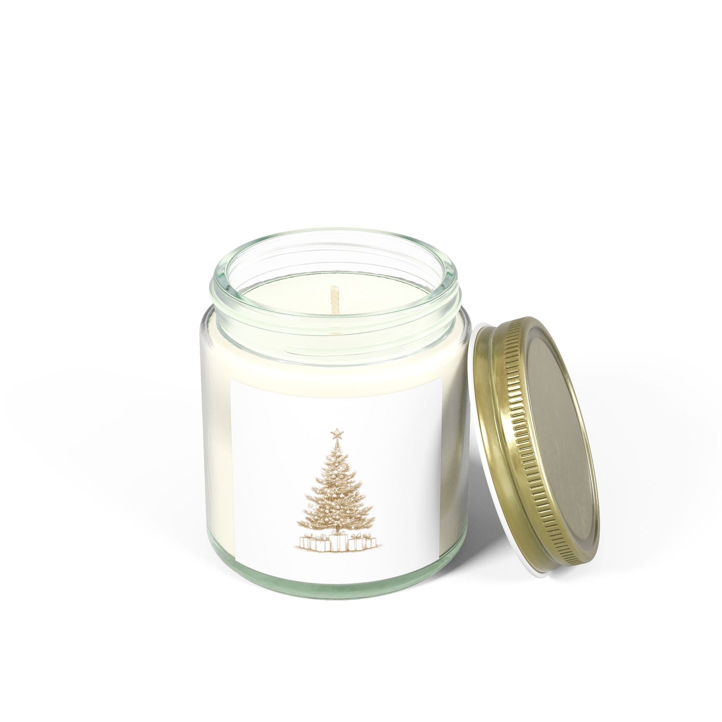 Christmas Tree Scented Candle, Coconut Apricot Wax (4oz, 9oz)