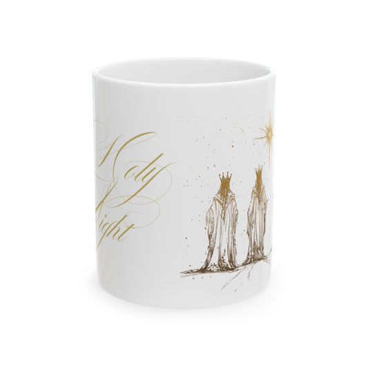 Oh Holy Night, 3 Kings - Ceramic Mug, (11oz)