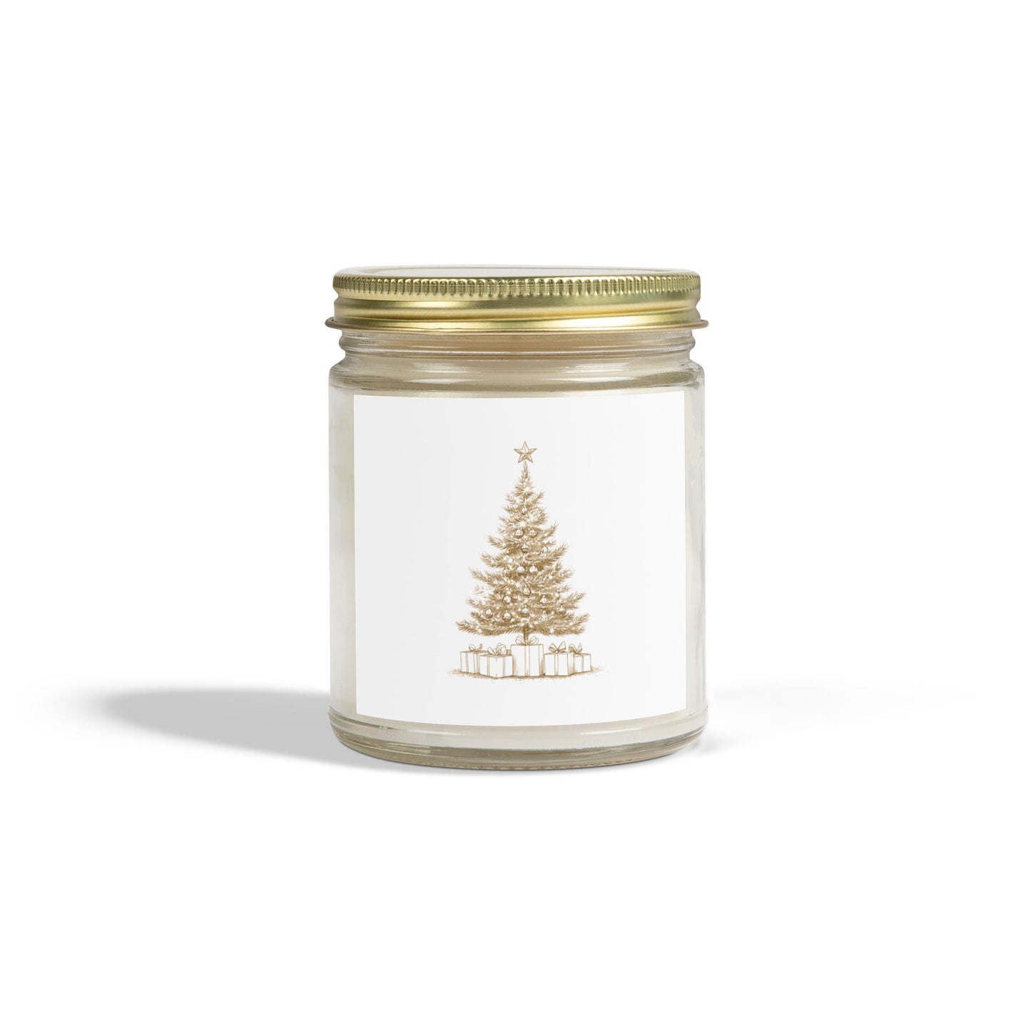 Christmas Tree Scented Candle, Coconut Apricot Wax (4oz, 9oz)