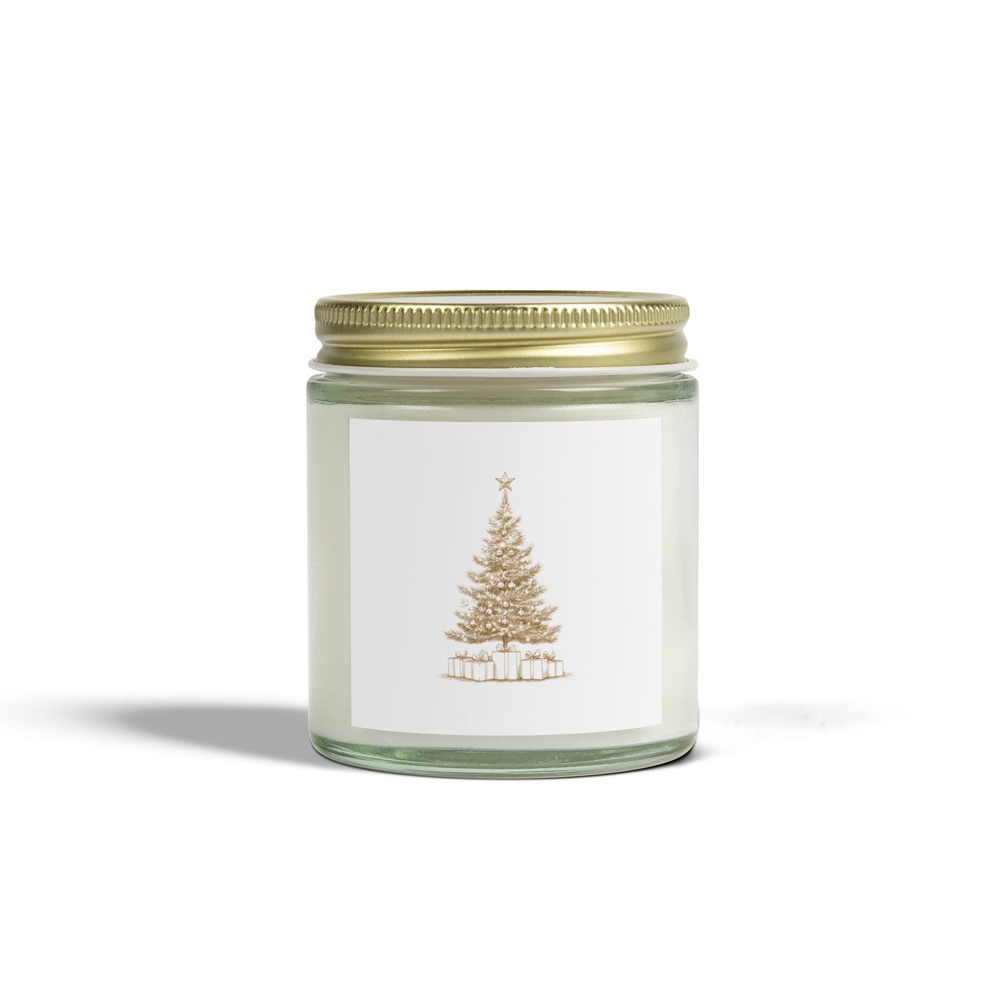 Christmas Tree Scented Candle, Coconut Apricot Wax (4oz, 9oz)