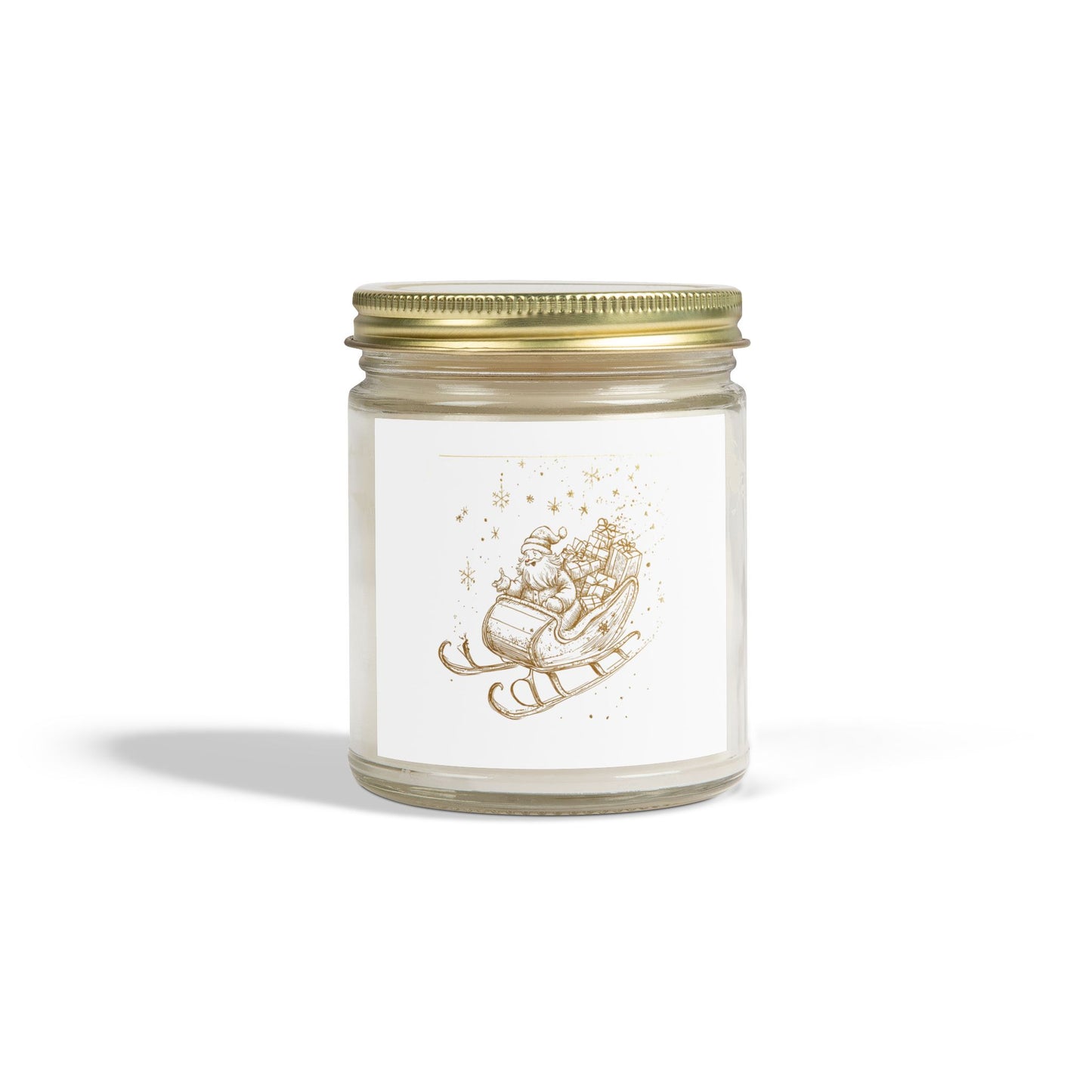 Santa's Sleigh Scented Candle, Coconut Apricot Wax (4oz, 9oz)