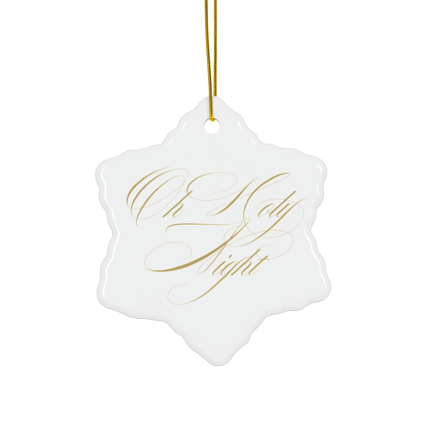 Oh Holy Night - Ceramic Ornament, circle or snowflake