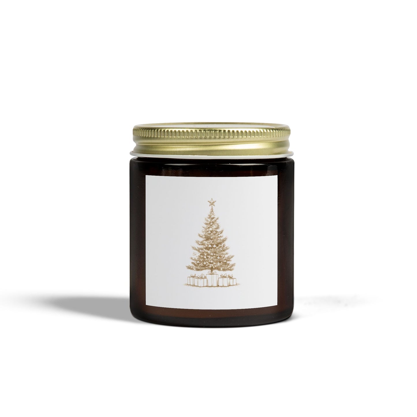 Christmas Tree Scented Candle, Coconut Apricot Wax (4oz, 9oz)