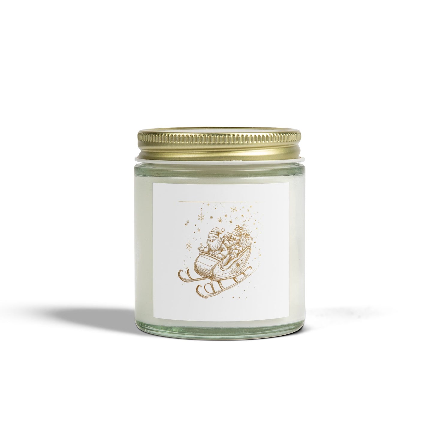 Santa's Sleigh Scented Candle, Coconut Apricot Wax (4oz, 9oz)