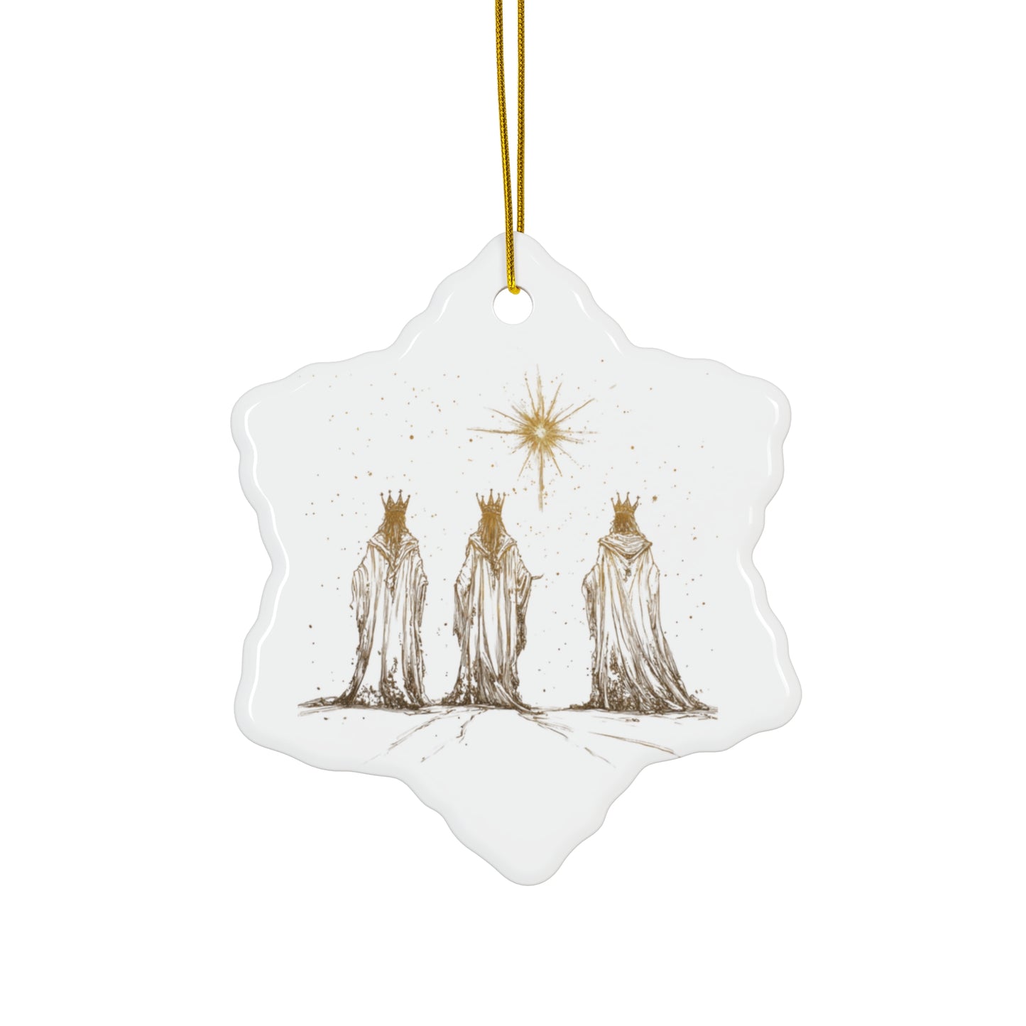 3 Kings - Ceramic Ornament, circle or snowflake