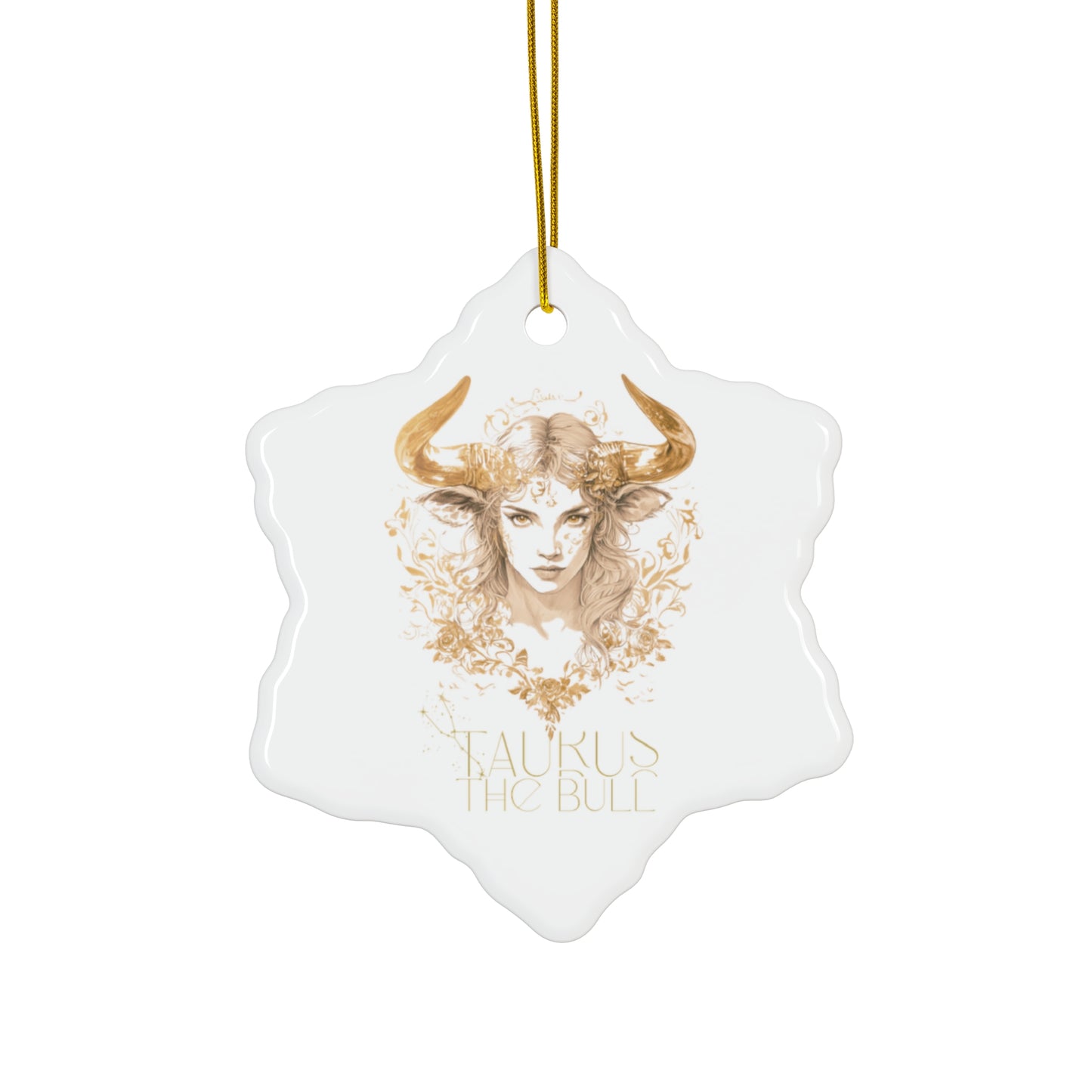 Taurus the bull - Ceramic Ornament, circle or snowflake