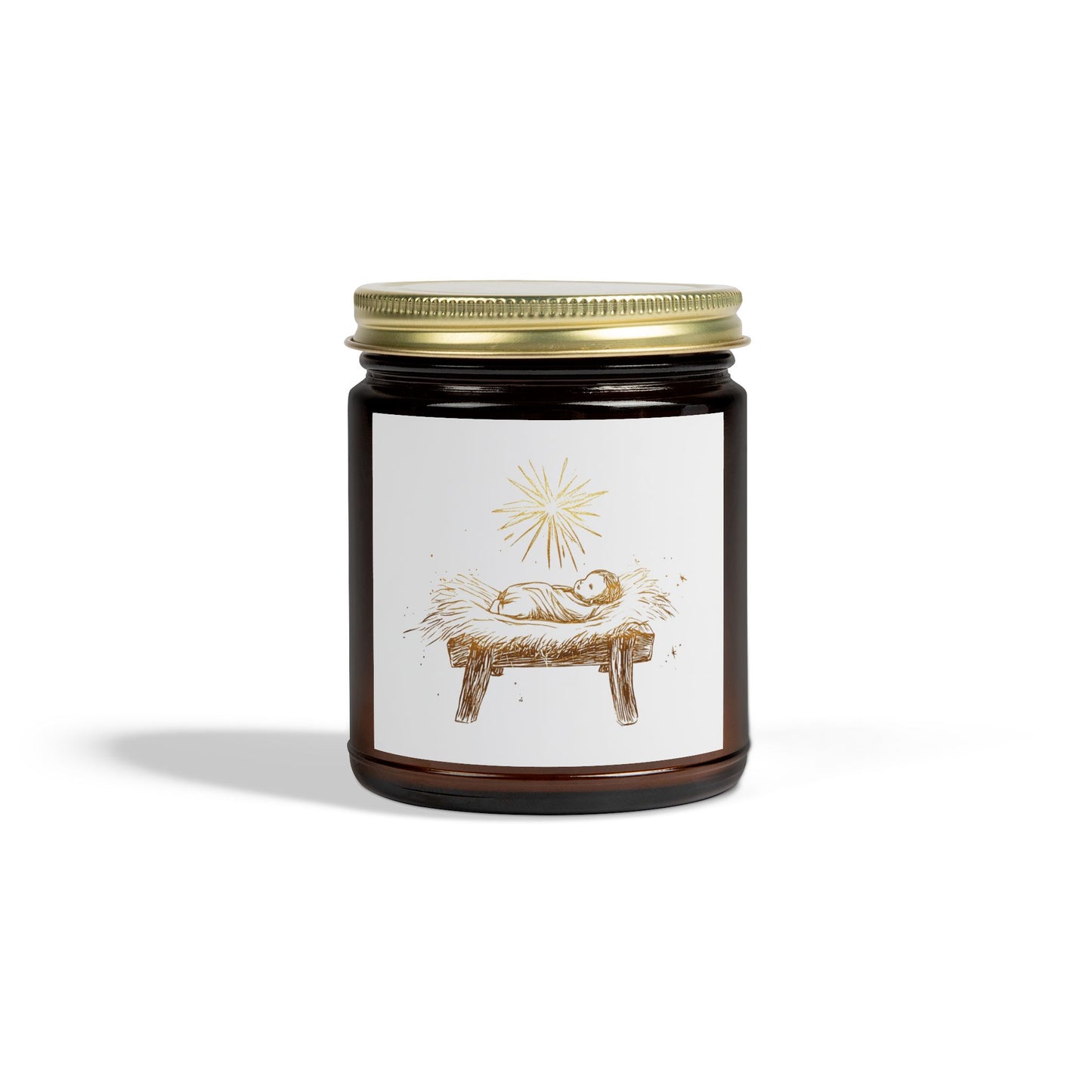 Baby Jesus Scented Candle, Coconut Apricot Wax (4oz, 9oz)