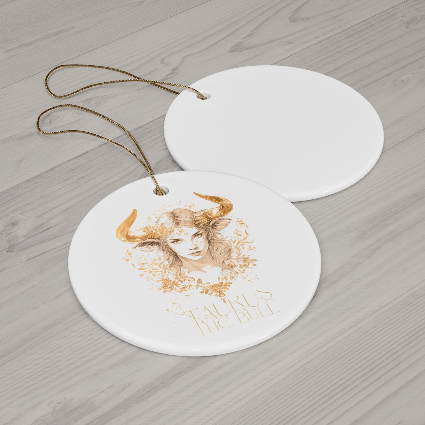 Taurus the bull - Ceramic Ornament, circle or snowflake