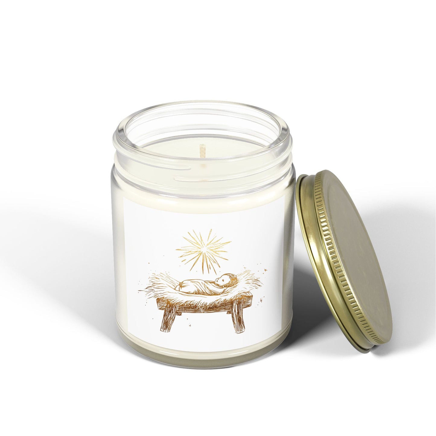 Baby Jesus Scented Candle, Coconut Apricot Wax (4oz, 9oz)